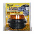 Wolo ALUM Amber LED Beacon, Lighter Plug Power, 4 Flash Patterns, Magnetic, Permanent or Suction Cup Mount 3055MPS-A